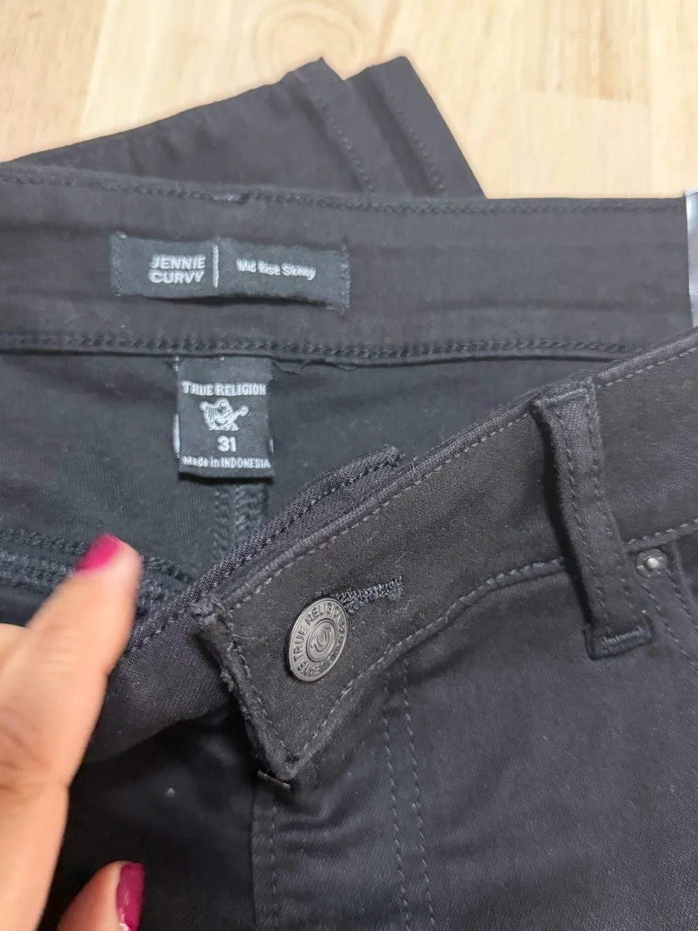 True Religion Men's Slim Straight Black Jeans